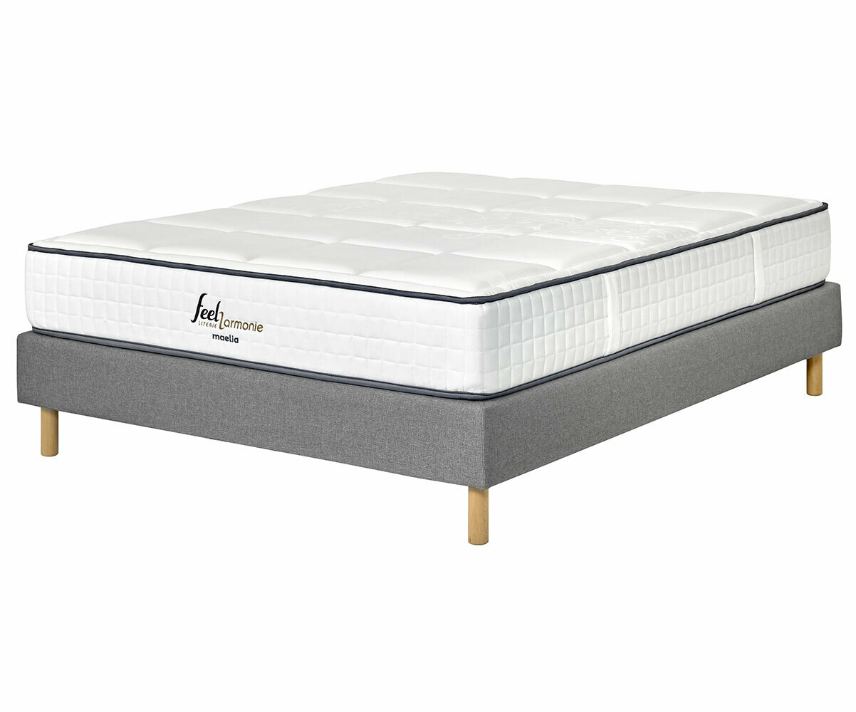 Sommier tapissier enfant double Divo Gris clair 120x190 cm