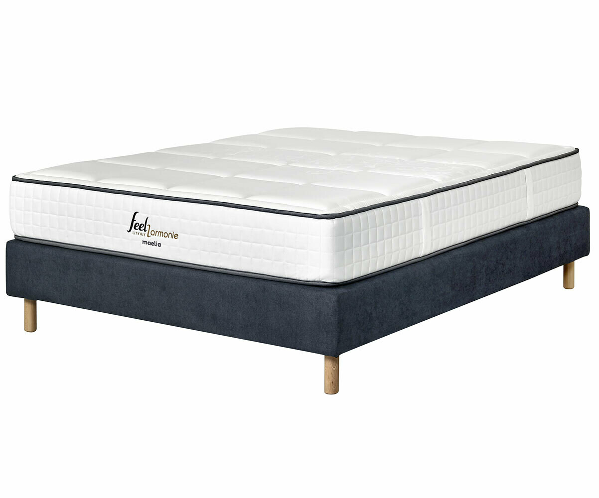 Sommier tapissier enfant double Divo Bleu nuit 140x190 cm