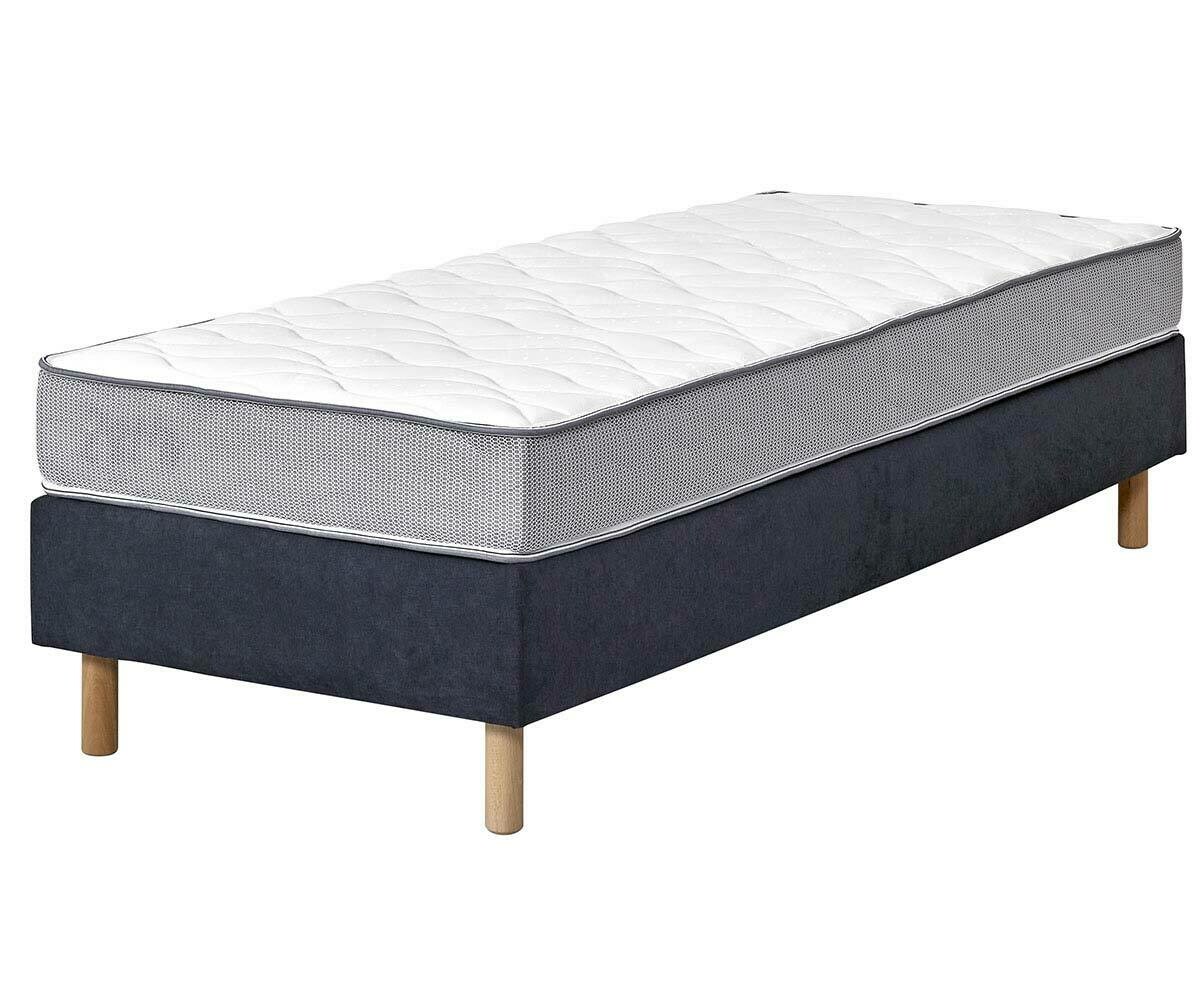 Sommier tapissier ado simple Divo Bleu nuit 90x200 cm