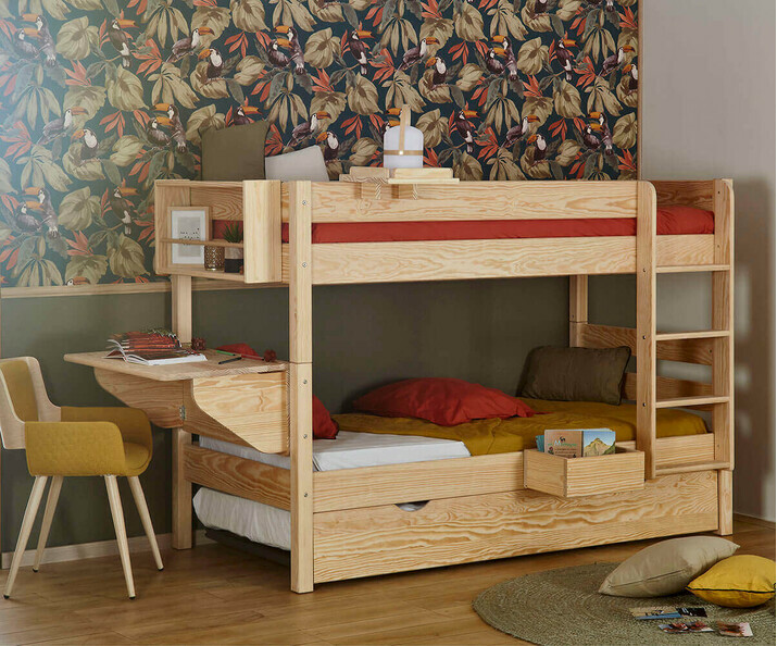 Etagère de rangement en bois naturel
