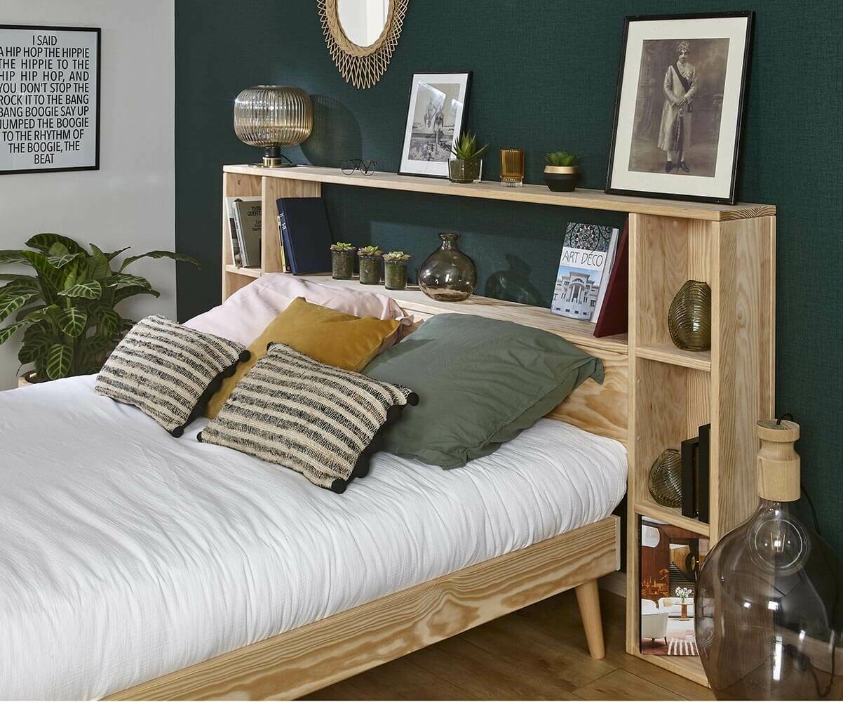 Tête de lit ado Pola Bois naturel 160 cm