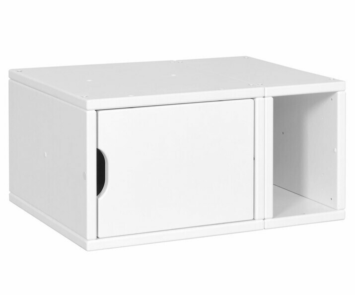 Rangement 1 porte avec niche ado Rimi blanc