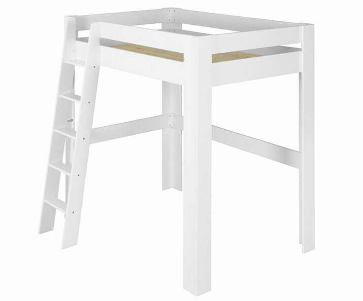 Lit mezzanine adulte Naolo blanc sans matelas 