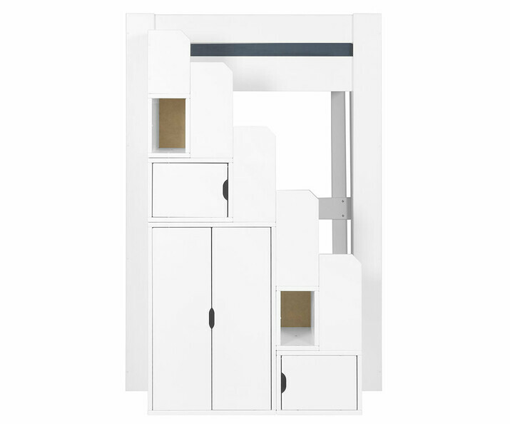 Module escalier blanc positionné à gauche