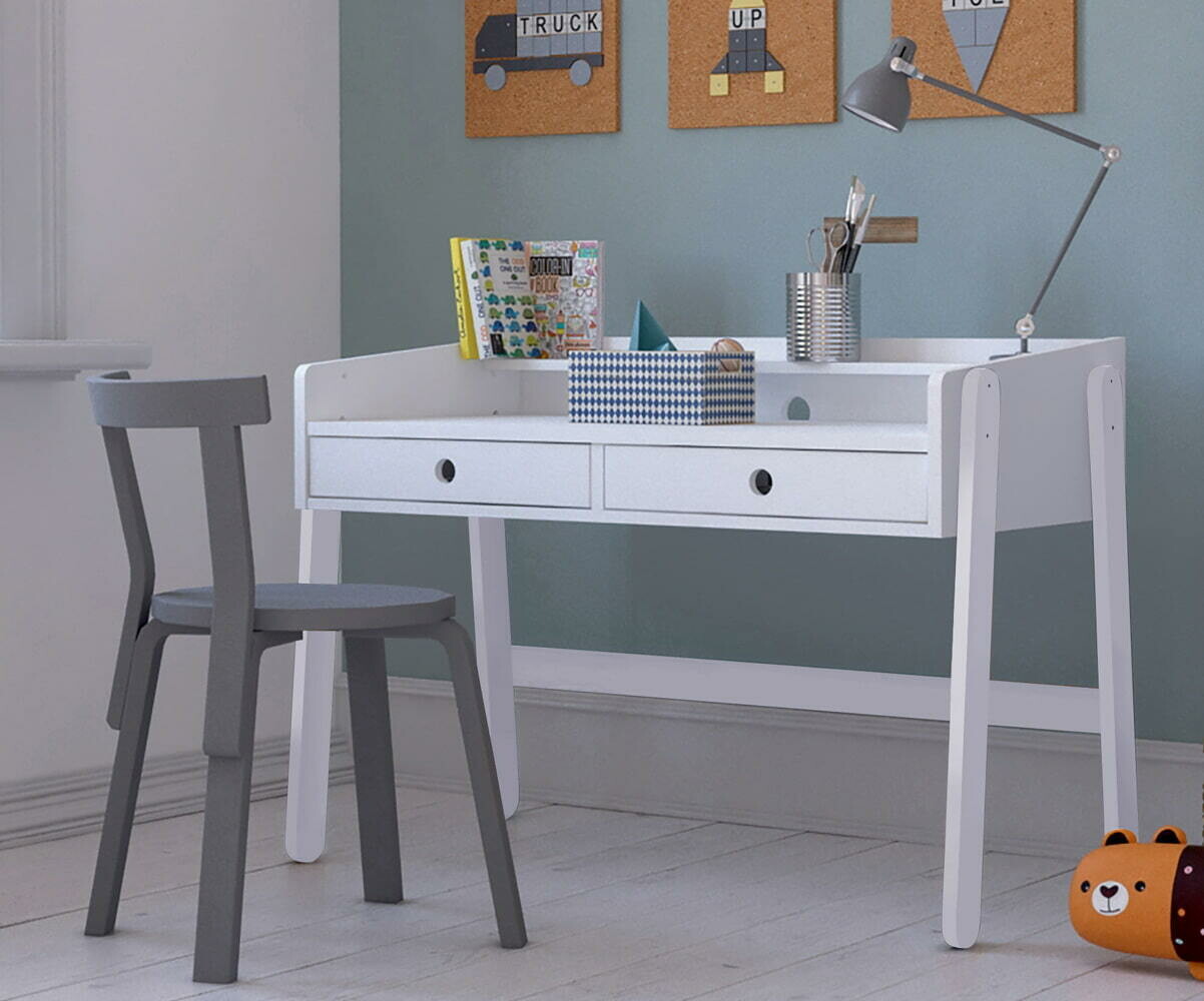 Bureau Enfant Pimo, avec 1 large plateau et des rangements