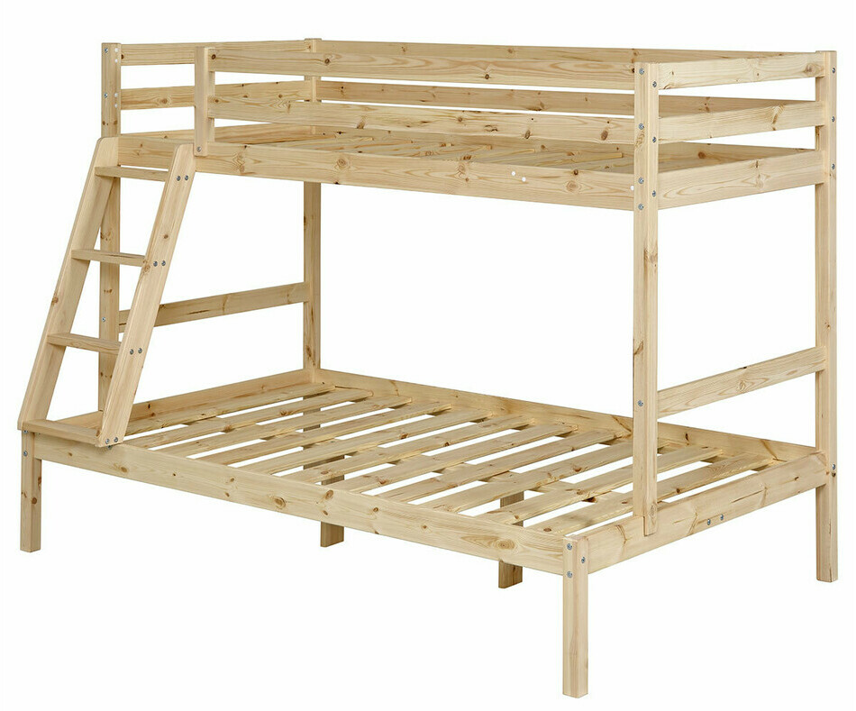 Lit superposé en bois Elna enfant bois naturel