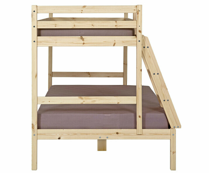 Côté du lit superposé Elna couleur bois naturel 
