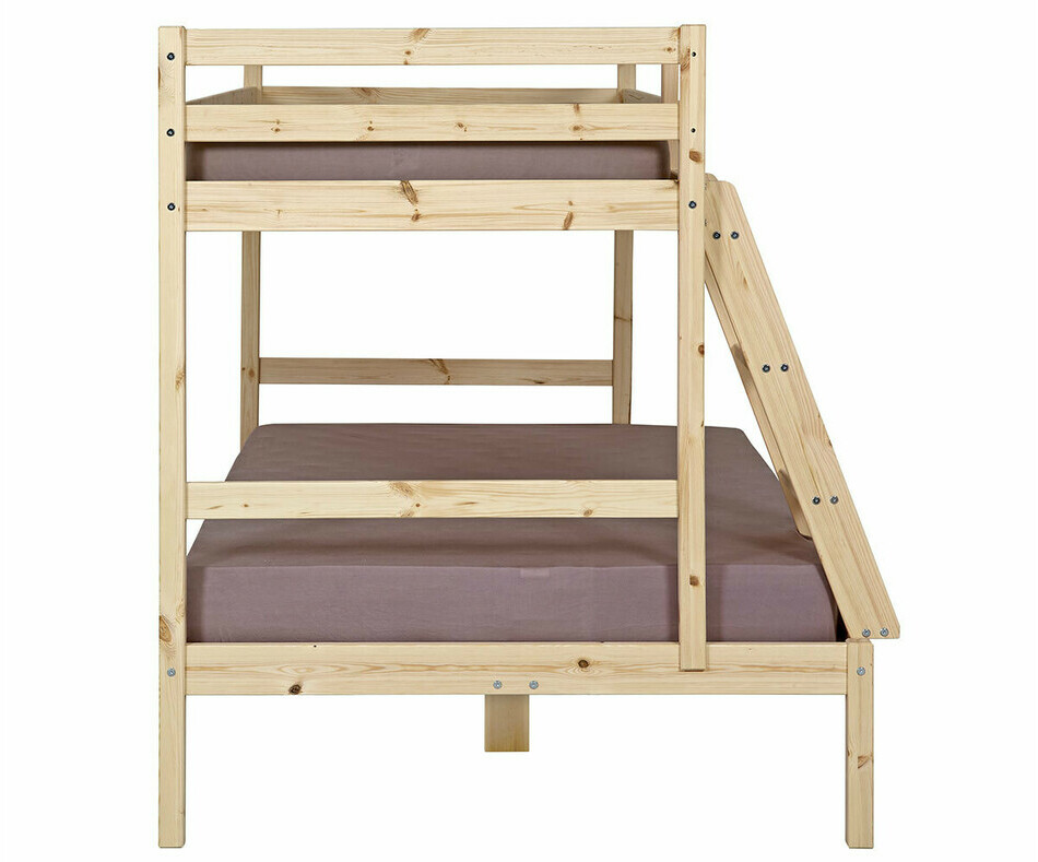 Côté du lit superposé Elna couleur bois naturel 