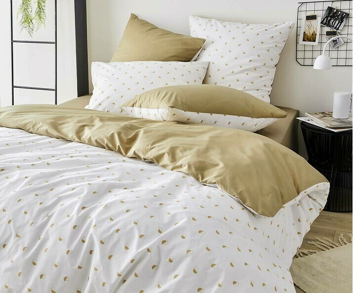 Parure de lit ado Ano, 3 pièces en percale de coton