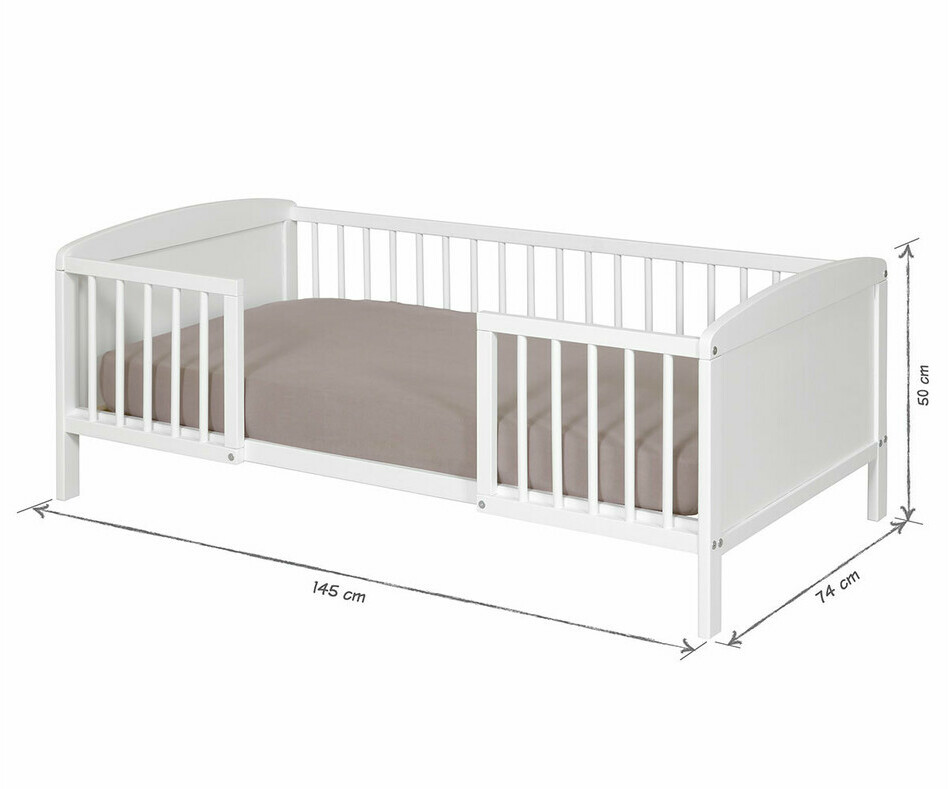 Dimensions du petit lit Tila blanc
