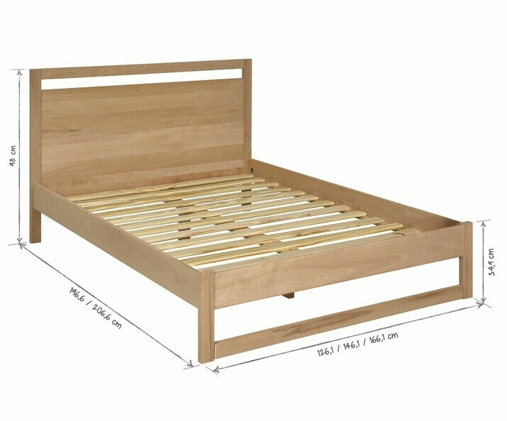 Dimensions du lit adulte Nali avec matelas 