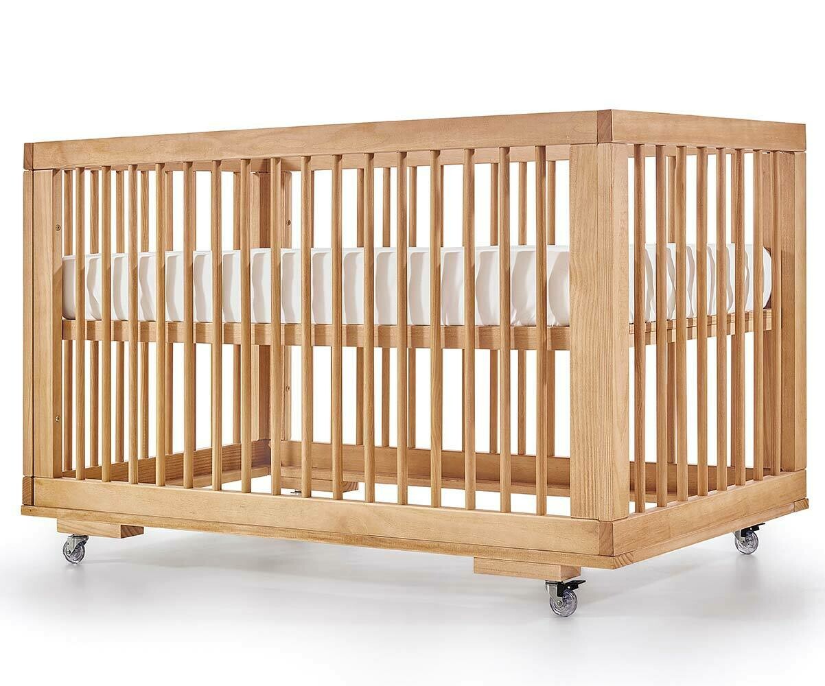 Lit Bébé Evolutif à Barreaux Jany 70x140 cm, en Bois Massif