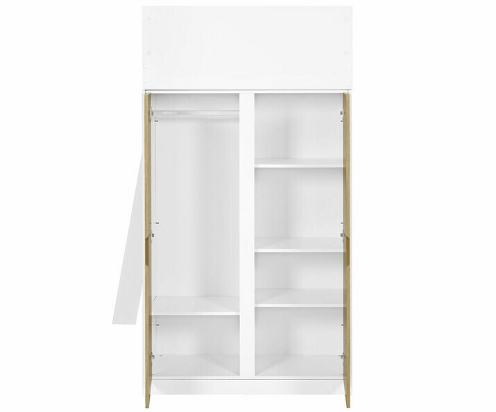 Lit mezzanine enfant Azou vue armoire ouverte