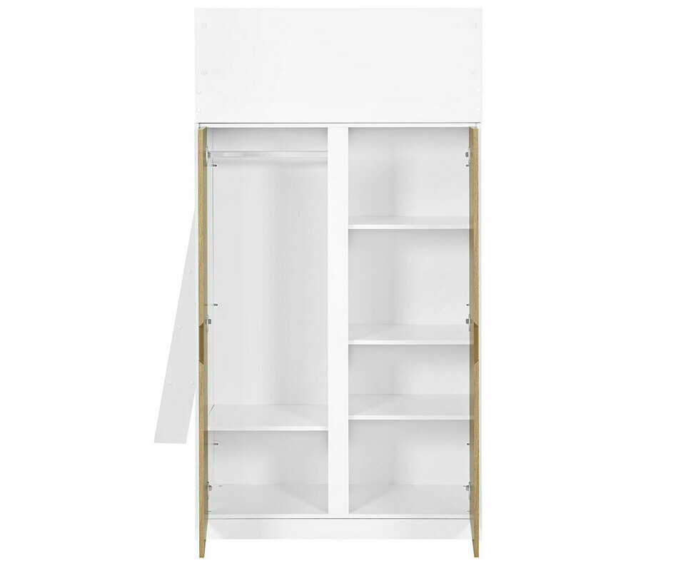 Lit mezzanine enfant Azou vue armoire ouverte