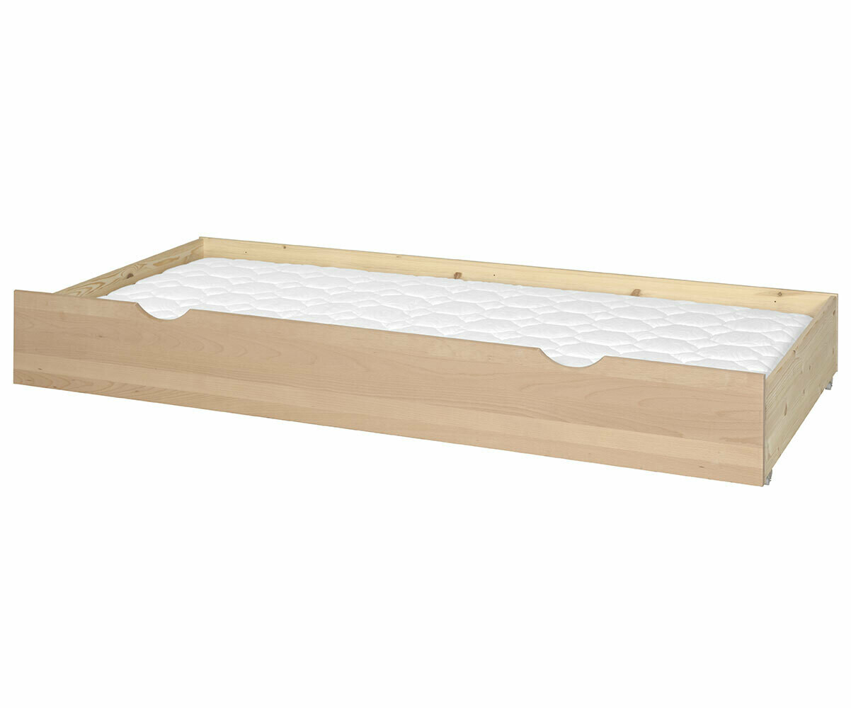 Tiroir de lit adulte Londra Hêtre 90x200 cm