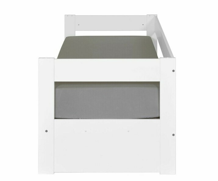 Lit gigogne Hikari enfant blanc 80x200 de côté avec matelas
