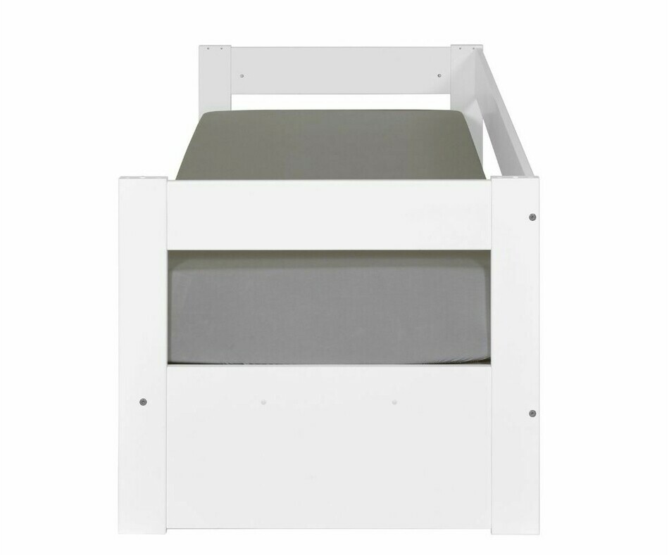 Lit gigogne Hikari enfant blanc 80x200 de côté avec matelas
