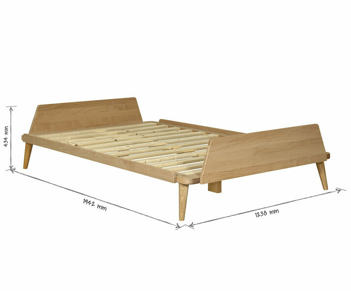 Dimension lit Kyou adulte 120x190 ave matelas