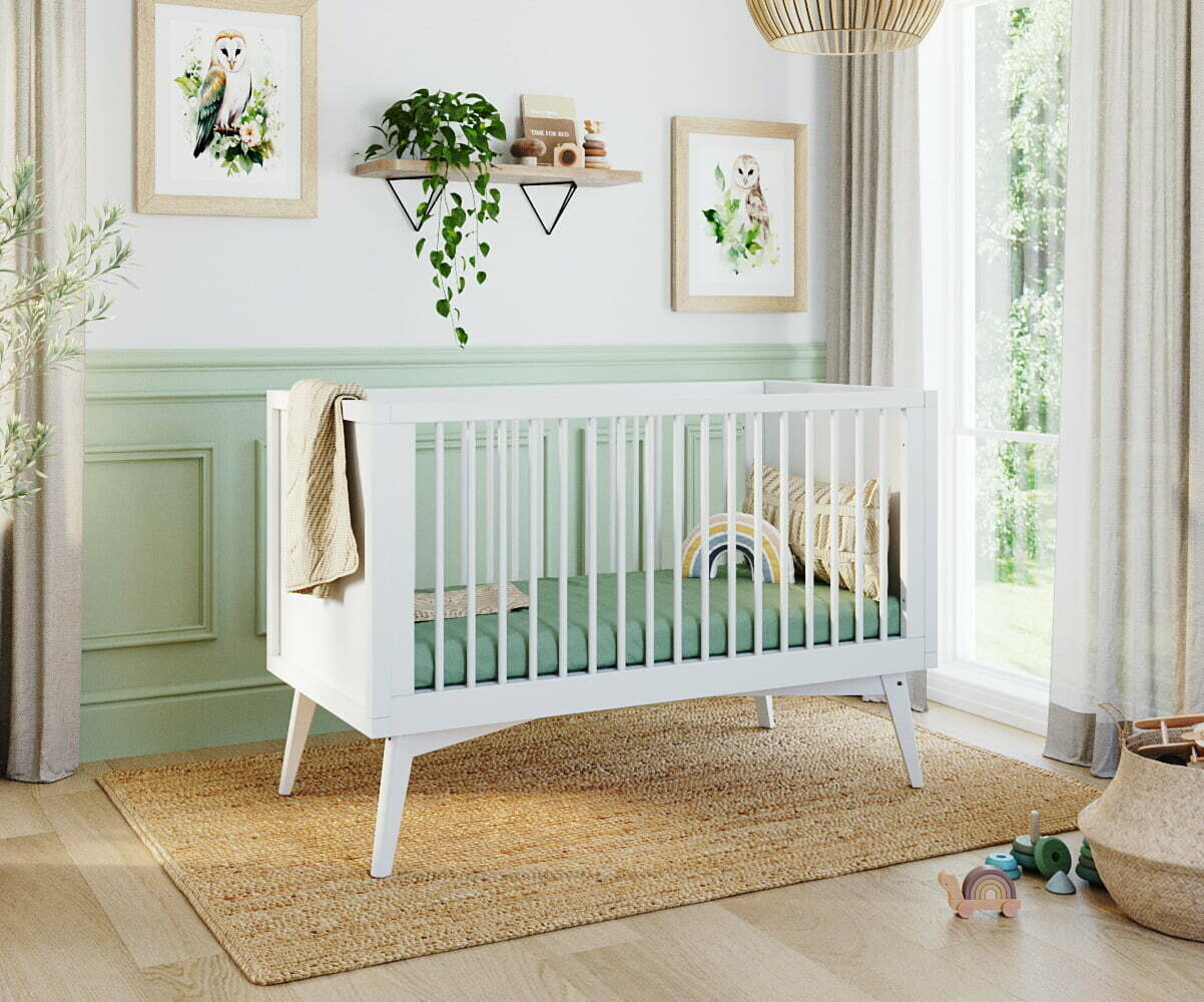 Lit bébé évolutif montessori Taloa Blanc 70x140 cm