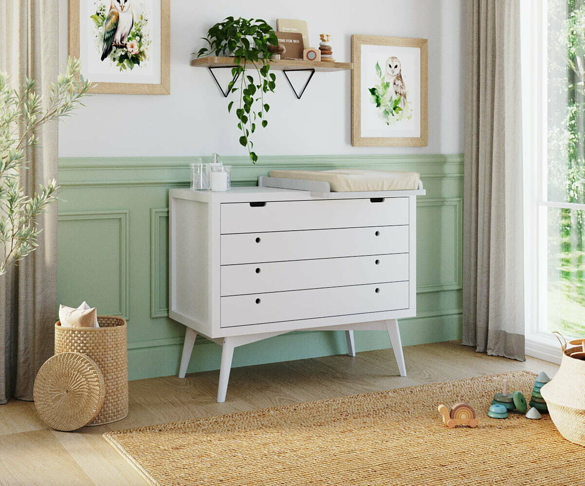 PROMO ! Commode bébé Taloa Blanc