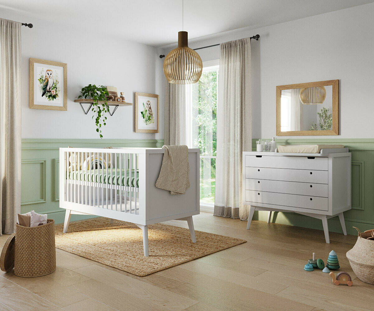 Chambre bébé montessori Taloa Blanc 70x140 cm
