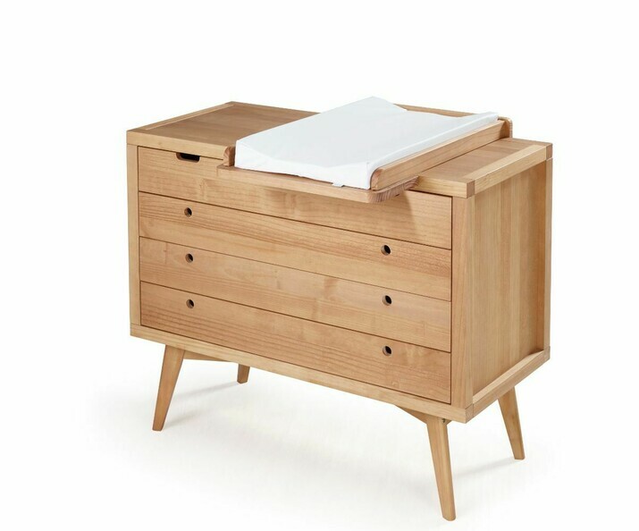 Commode à langer Taloa en bois naturel