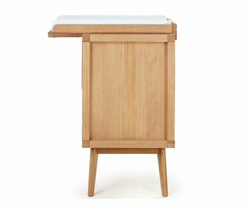 Commode à langer Taloa en bois naturel vue de côté