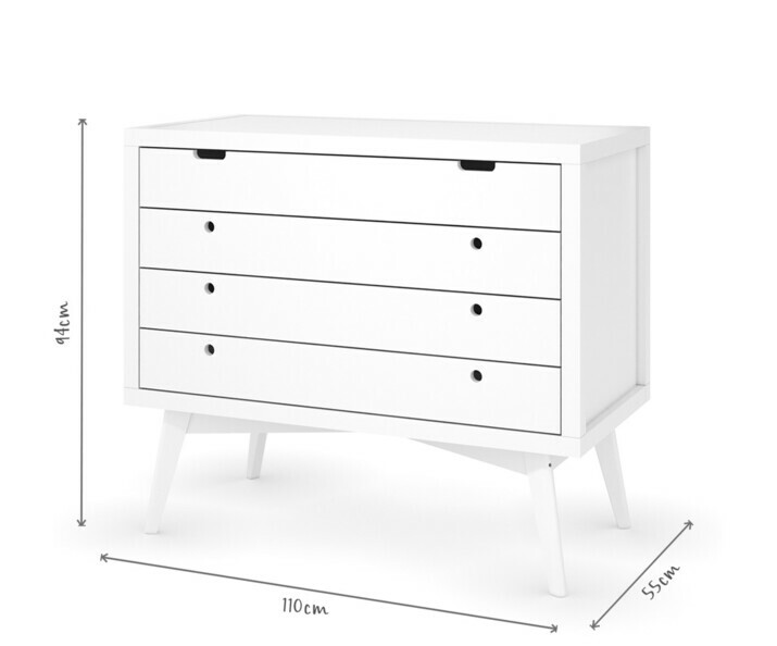 Dimensions commode à langer Taloa 