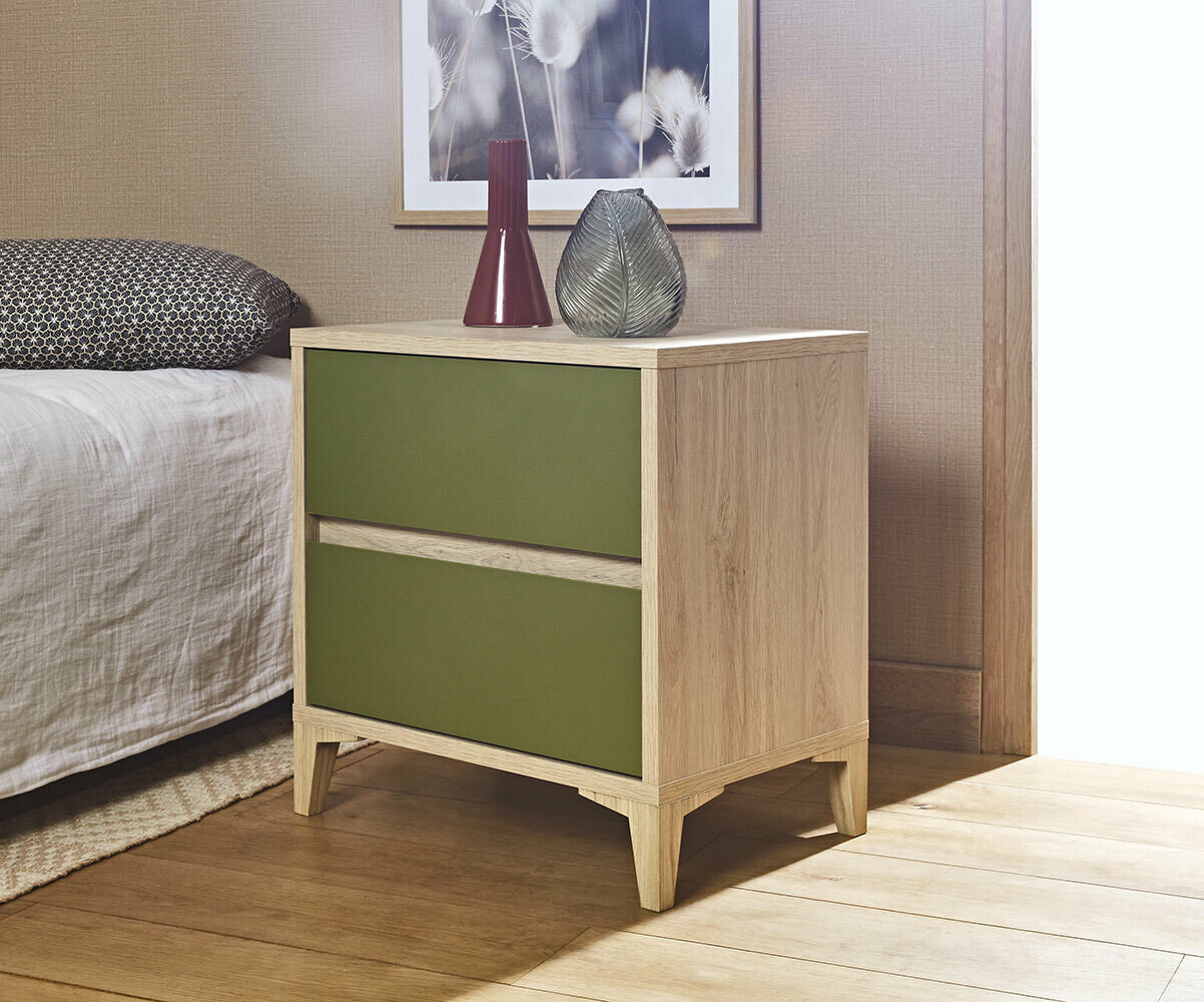 Chevet enfant chêne Miana Chêne et vert
