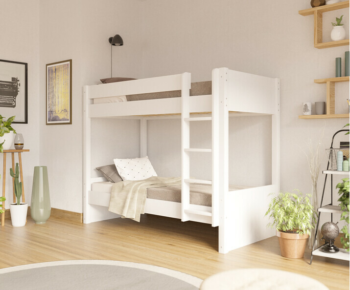 Lit superposé adulte Yooni blanc 2 couchages