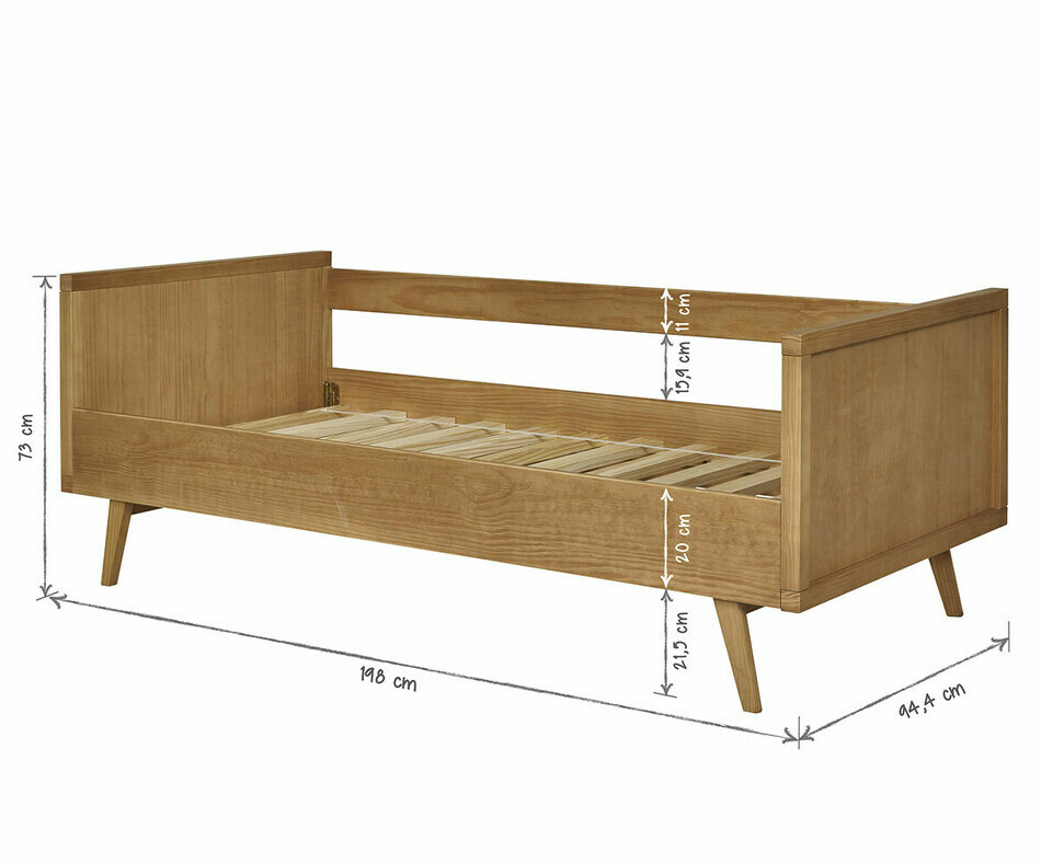 Dimension lit enfant montessori Taloa avec matelas