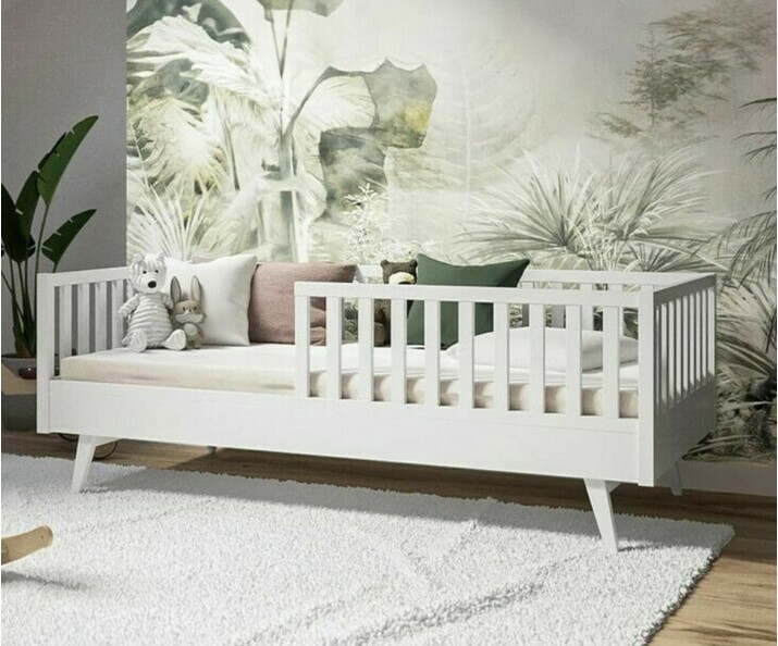 Petit Lit Enfant Evolutif avec Matelas Palfi, 70x140cm. 2 hauteurs