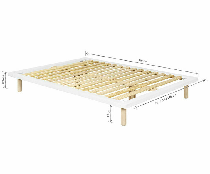 Dimension du Lit adulte Hoha avec matelas