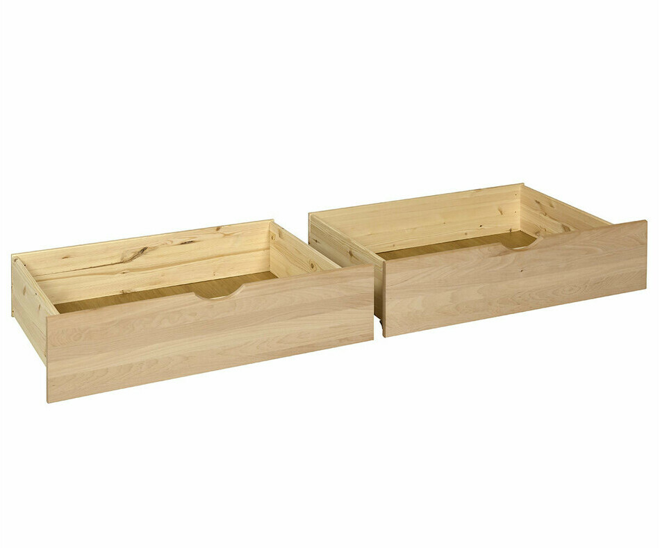 Lot de 2 tiroirs ado Wananga avec façade hêtre massif