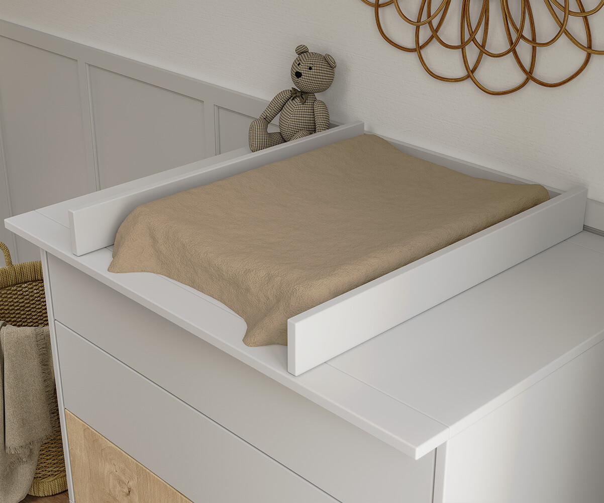 PROMO ! Plan à langer Kinona Blanc et bois
