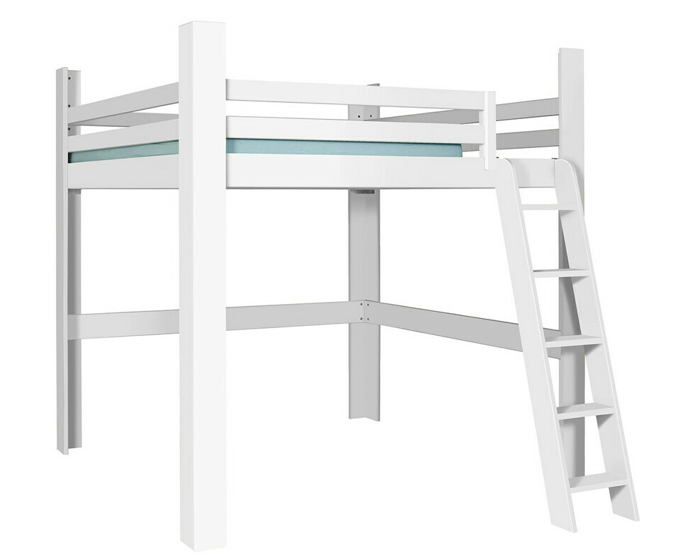 Lit mezzanine blanc version basse