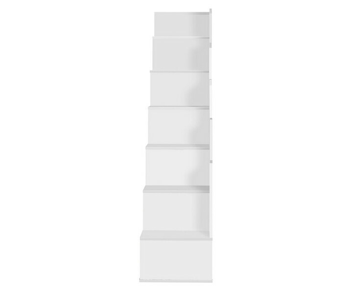 Escalier à marches blanc de face