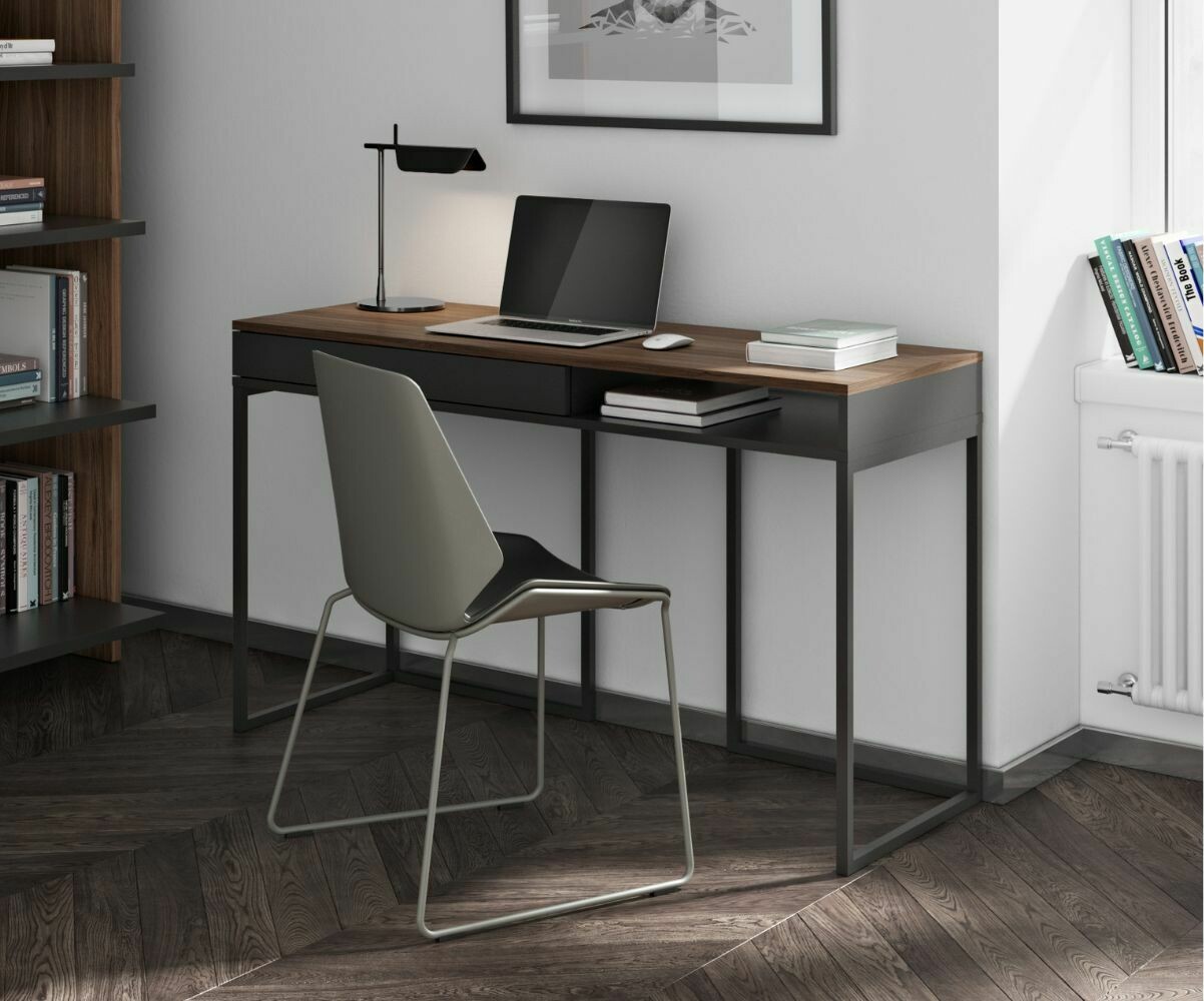 Bureau adulte City Noyer et noir