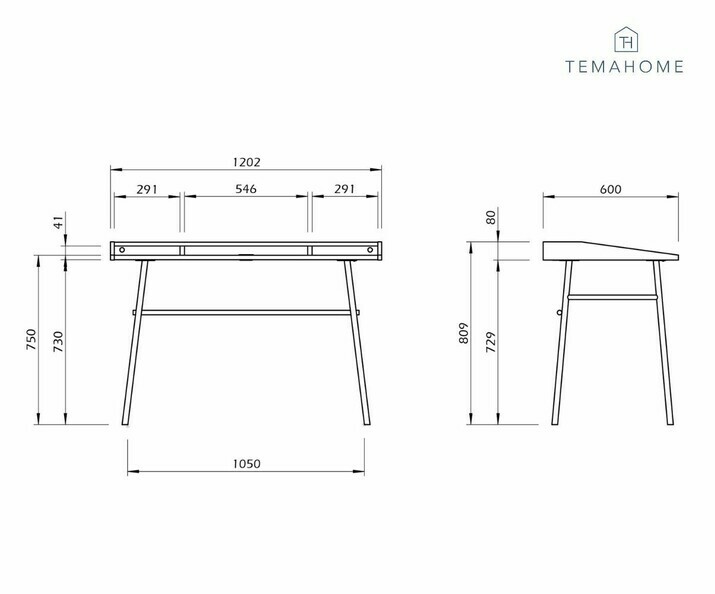 Dimensions du Bureau ado Ply