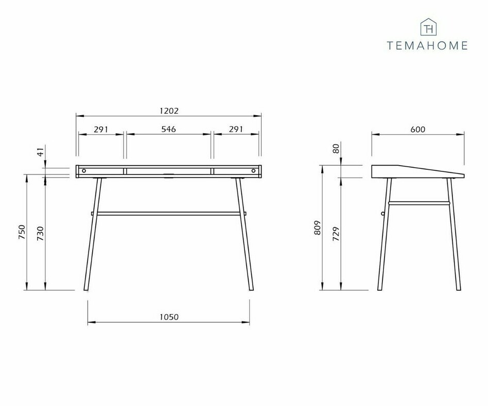 Dimensions du Bureau ado Ply