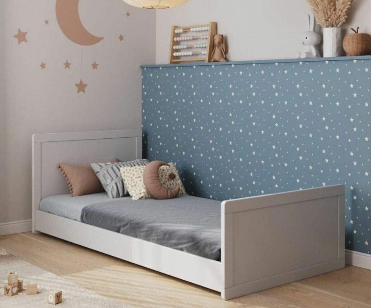 PROMO ! Lit enfant montessori avec sommier Foray Blanc 90x190 cm