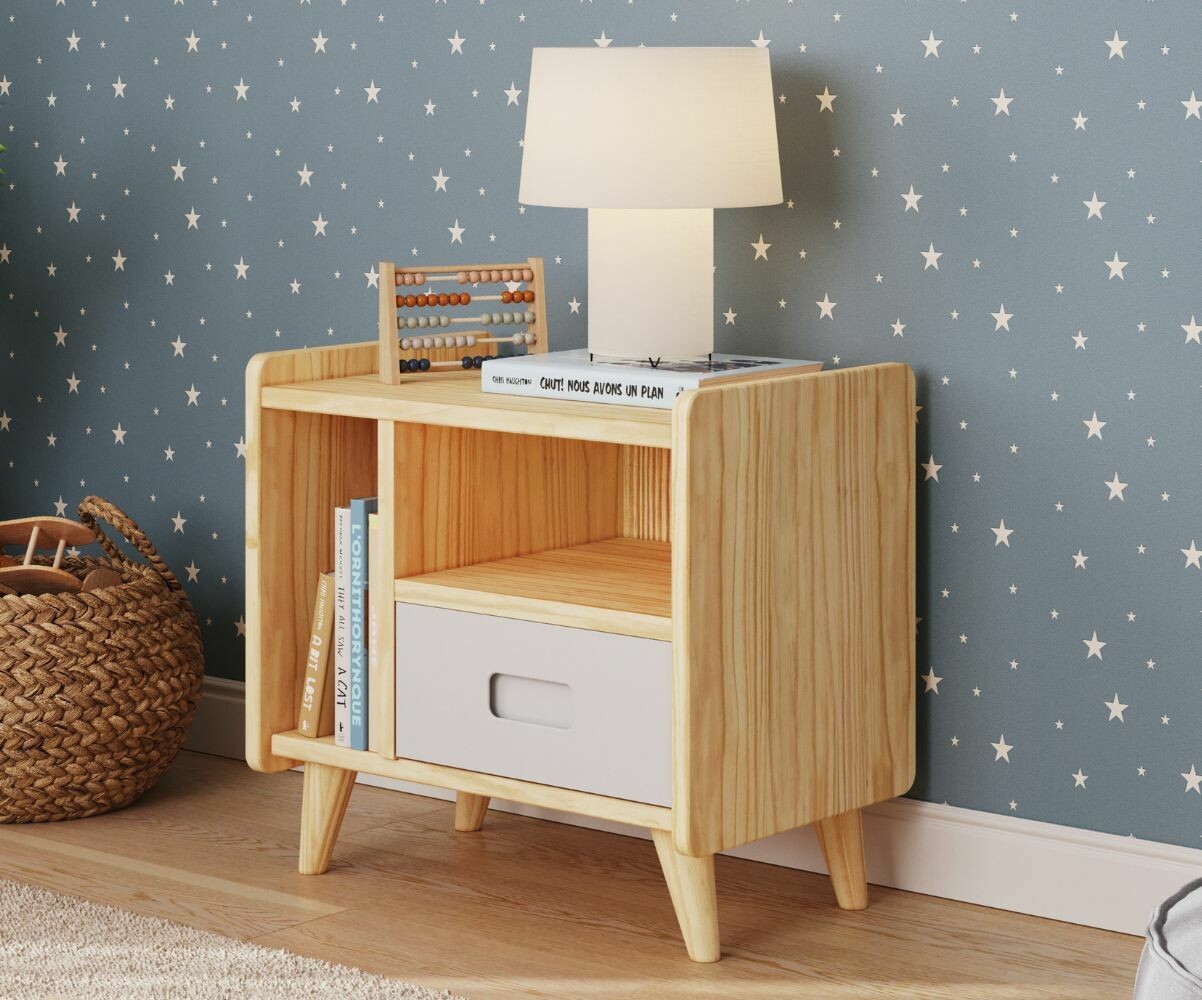 Chevet enfant Foray Bois et blanc