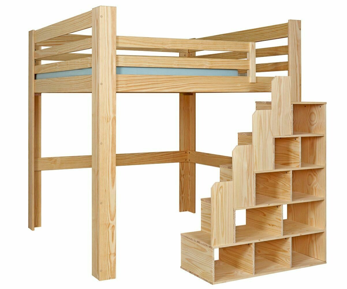 PROMO ! Lot de 3 garde corps pour lit mezzanine Maverick Bois naturel 160x200 cm