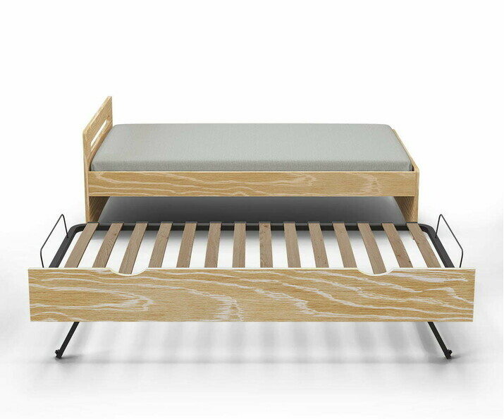 Lit gigogne enfant Taki bois avec sommier escamotable