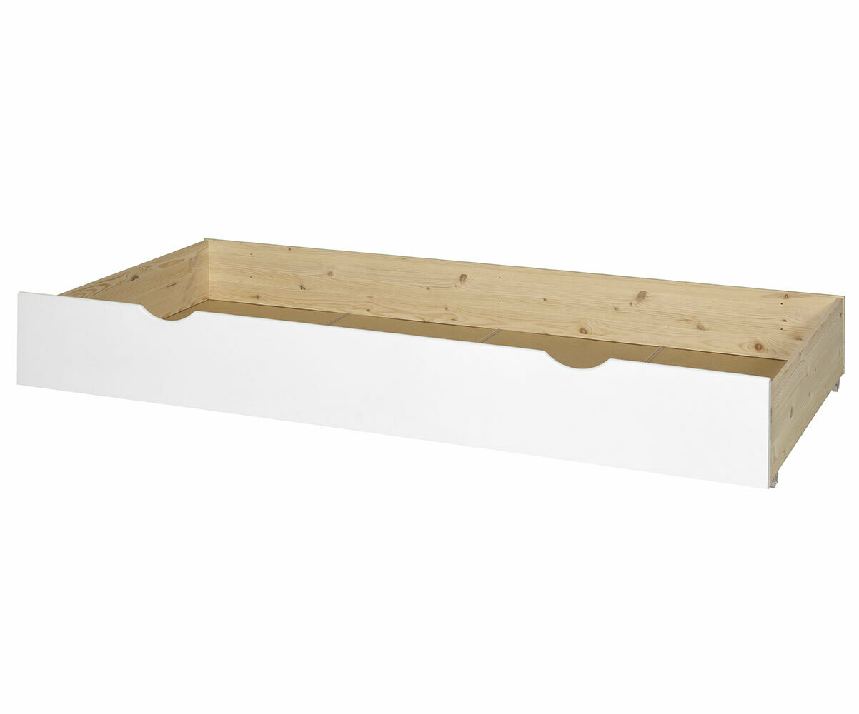 PROMO ! Tiroir de lit Uma Blanc 63x196 cm