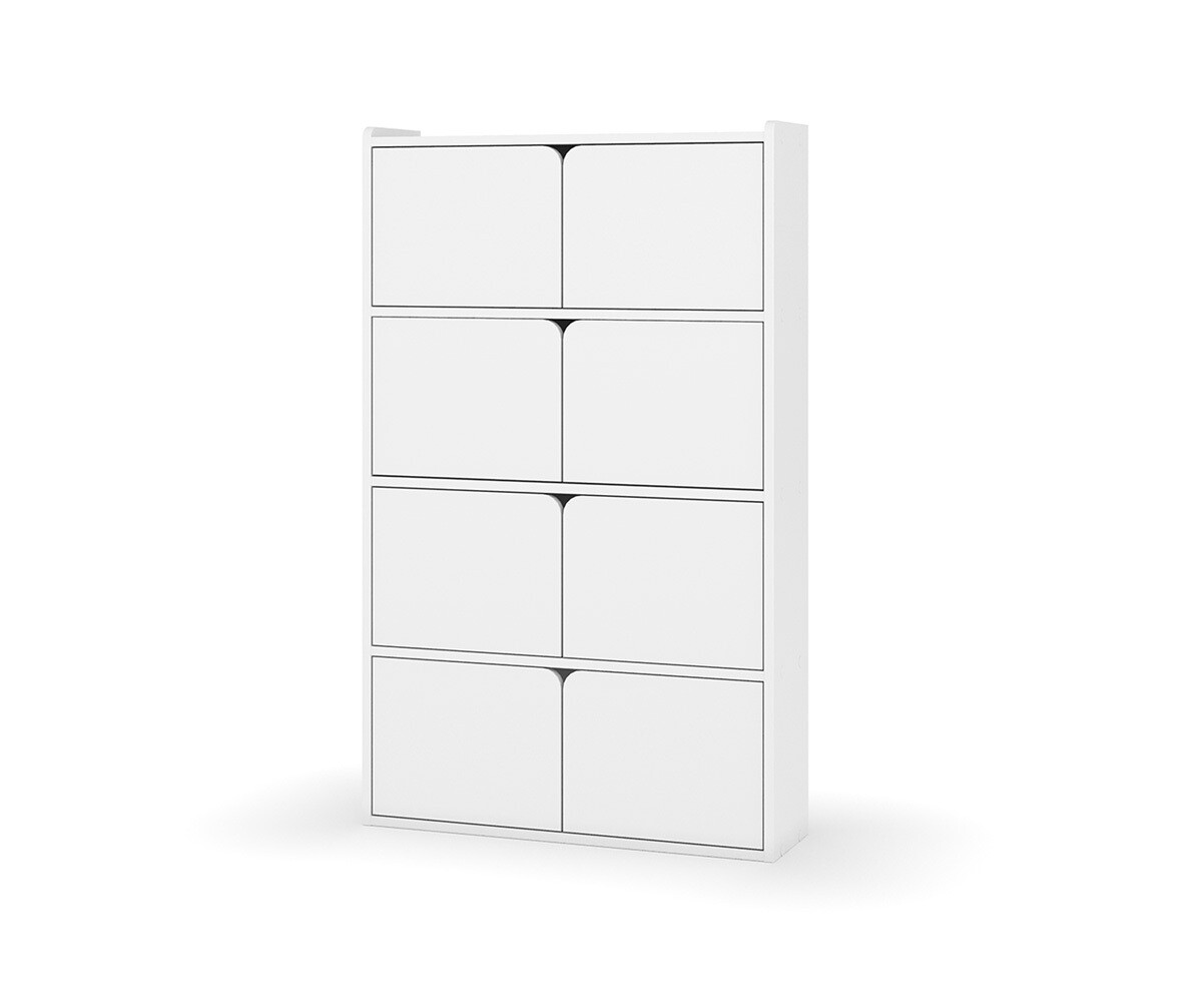 Bibliothèque pour lit mezzanine Nitra Blanc/Opt:8 portes