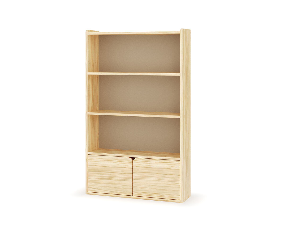 Bibliothèque pour lit mezzanine Nitra Bois naturel/Opt:2 portes