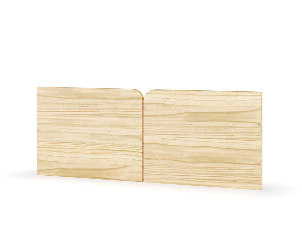 Lot de 2 portes pour bibliothèque Nitra Bois naturel