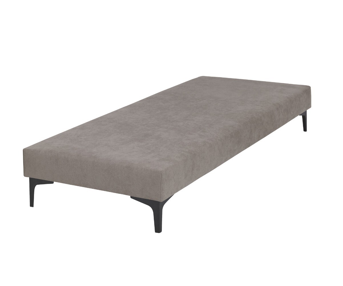 PROMO ! Sommier tapissier adulte Hisso Beige 70x190 cm Pieds Equy noir