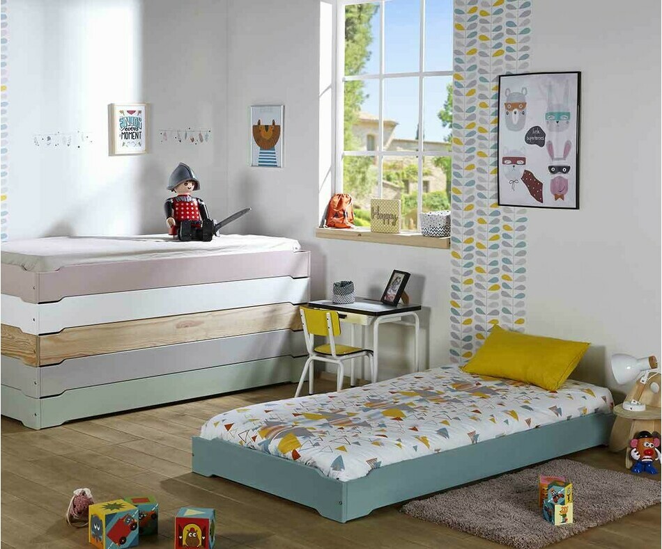 Lit empilable Happy bleu